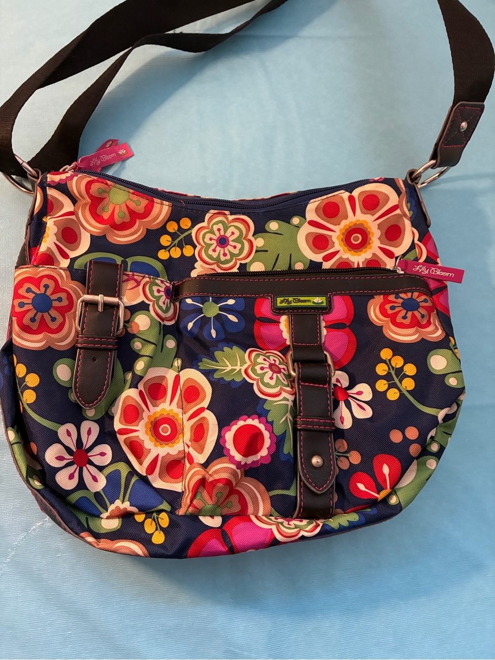 Lily Bloom Multicolour Floral Womens Shoulder Bag